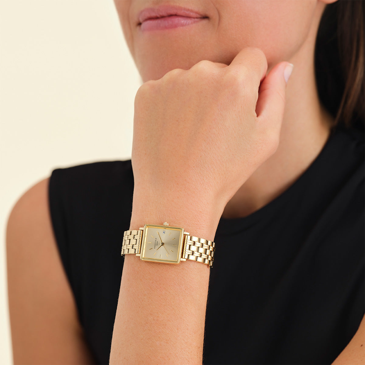 Rosefield Boxy XS Champagne Steel Gold - QCGSG-Q048