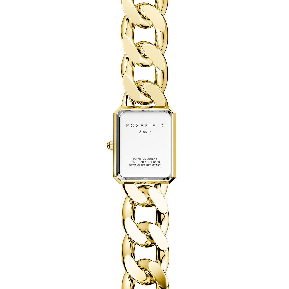 Rosefield The Octagon XS Chain Watch Studio Edition Black Gold - SBGSG-O57