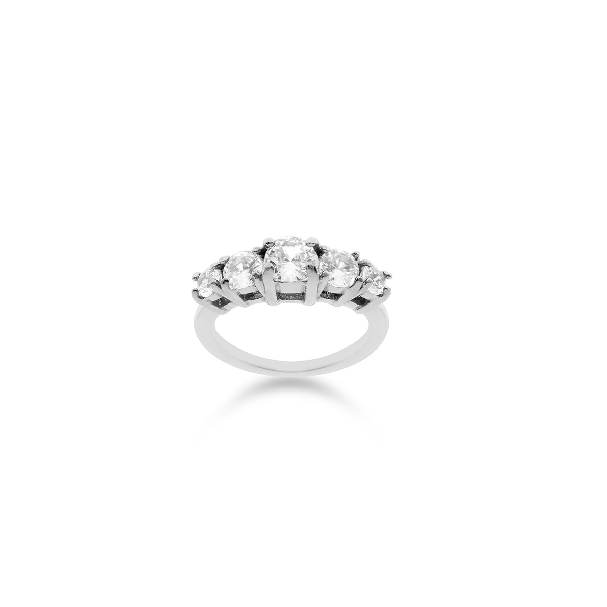 Liu Jo Fede Silver Ring - White - LJ2429
