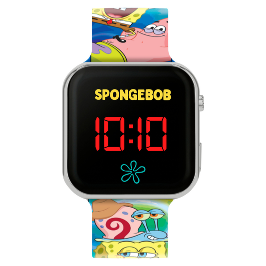 SpongeBob LED Display Watch with Silicone Character Strap for Kids - SGB4160