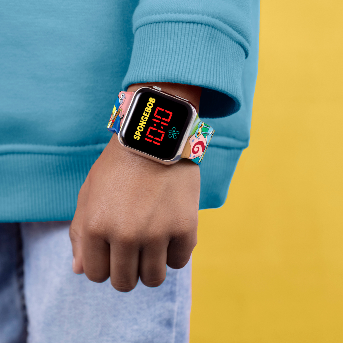 SpongeBob LED Display Watch with Silicone Character Strap for Kids - SGB4160
