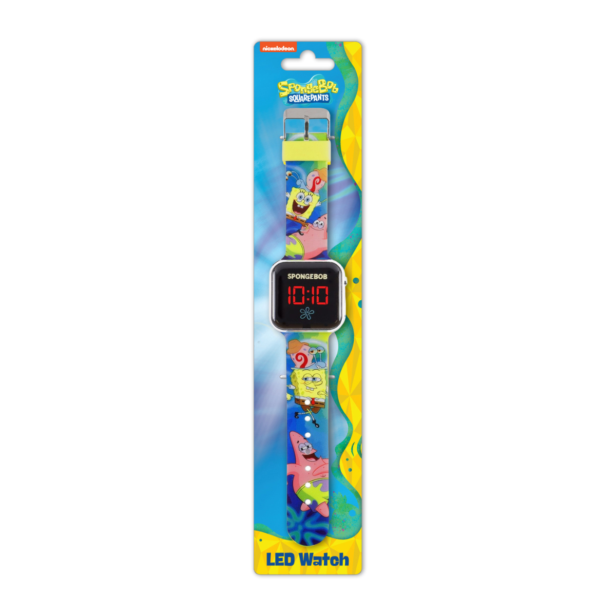 SpongeBob LED Display Watch with Silicone Character Strap for Kids - SGB4160
