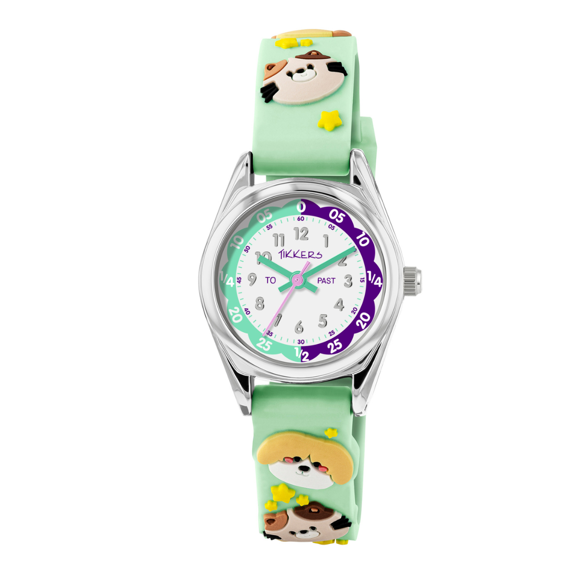 Tikkers 3D Animal Aqua Silicone Strap Watch - TK0212