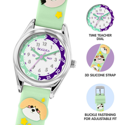 Tikkers 3D Animal Aqua Silicone Strap Watch - TK0212