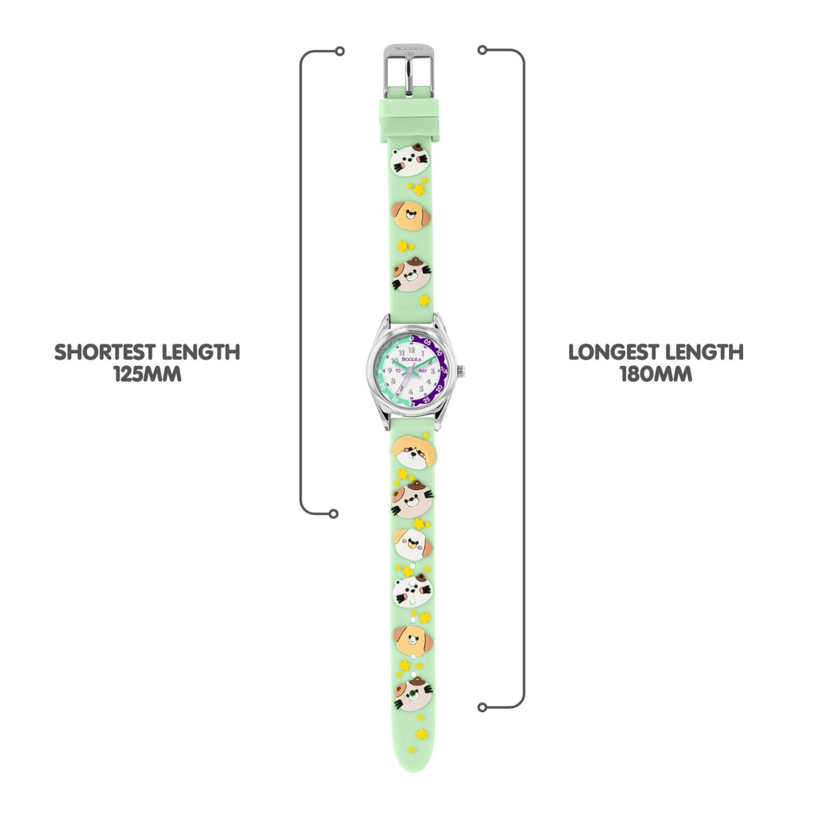 Tikkers 3D Animal Aqua Silicone Strap Watch - TK0212