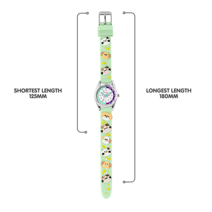 Tikkers 3D Animal Aqua Silicone Strap Watch - TK0212
