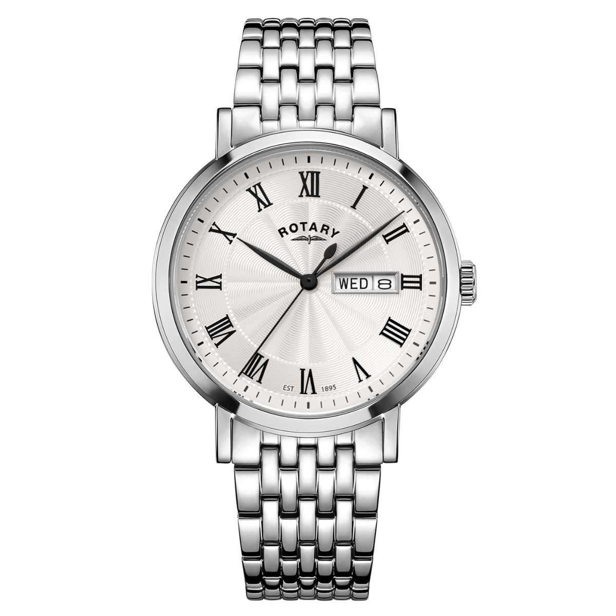Rotary Men's Heritage Roman Numeral Stainless Steel Bracelet Watch - GB05420/01