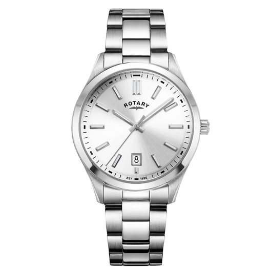 Rotary Men's Heritage Silver Dial Stainless Steel Bracelet Watch - GB05520/06