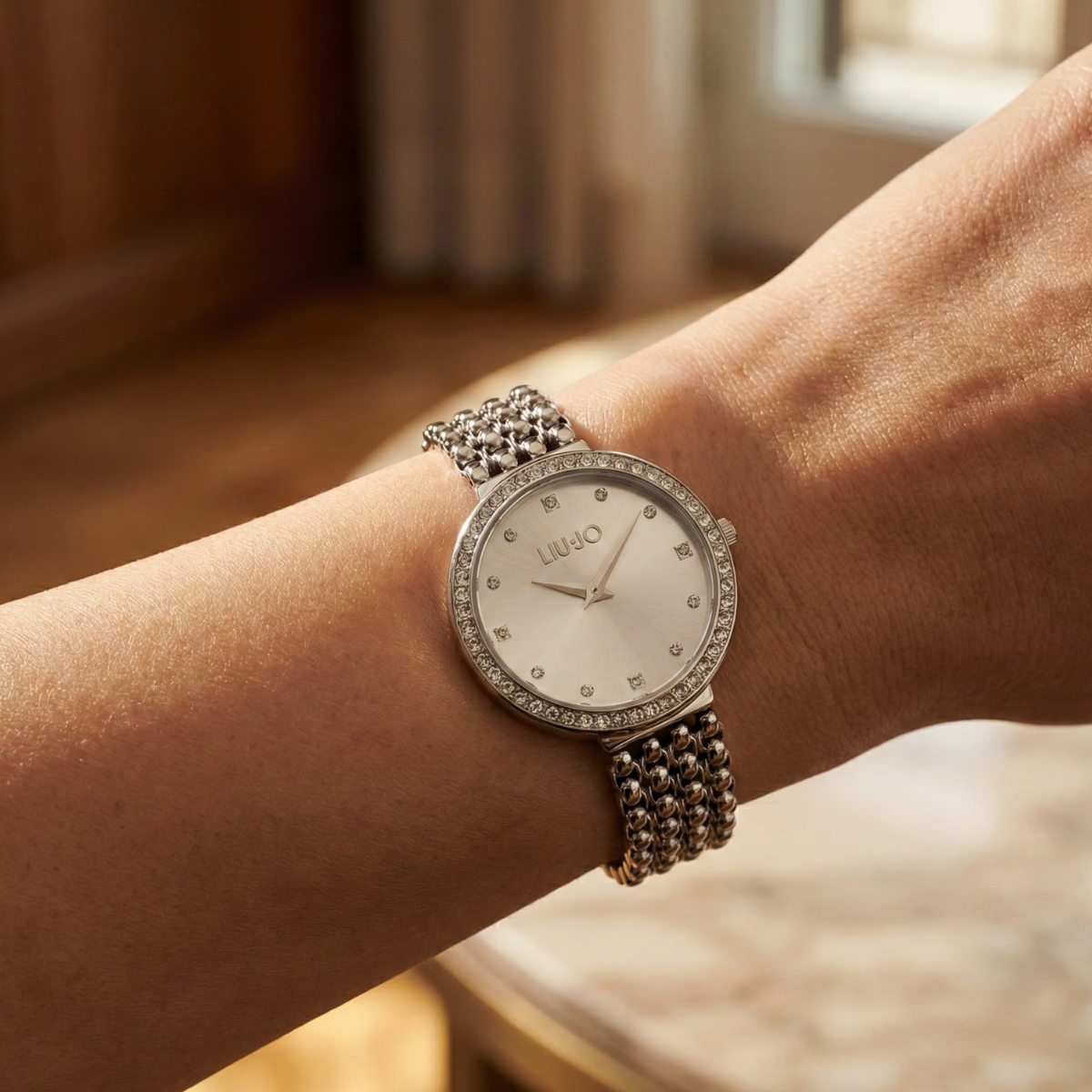 Liu Jo Chains Clear Silver Watch - TLJ2196