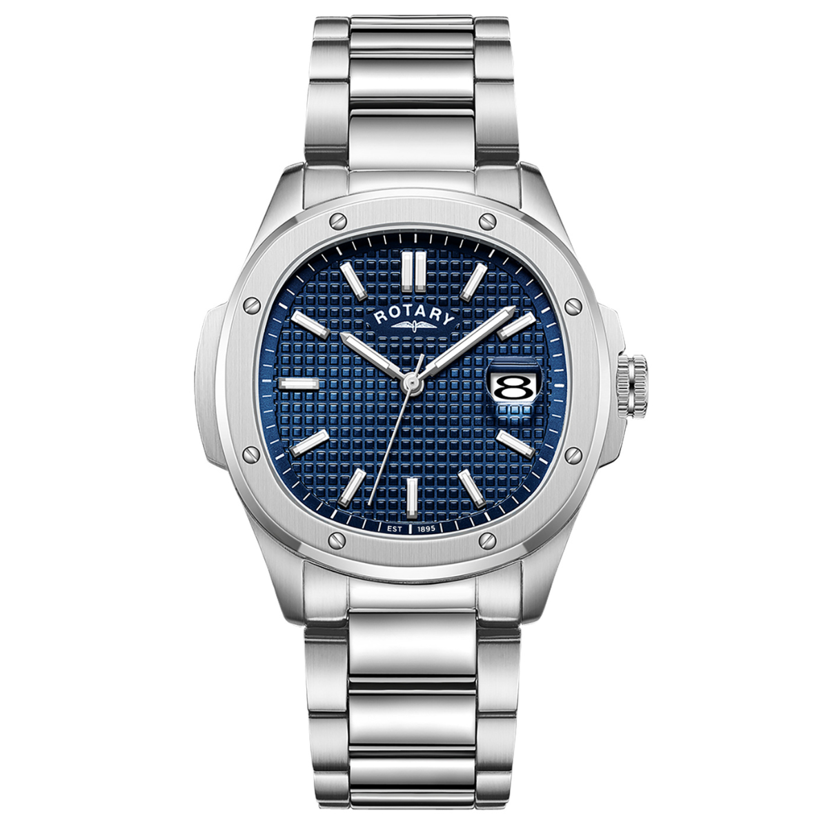 Rotary Men's Apex 100 Blue Dial Stainless Steel Bracelet Watch - GB05575/05