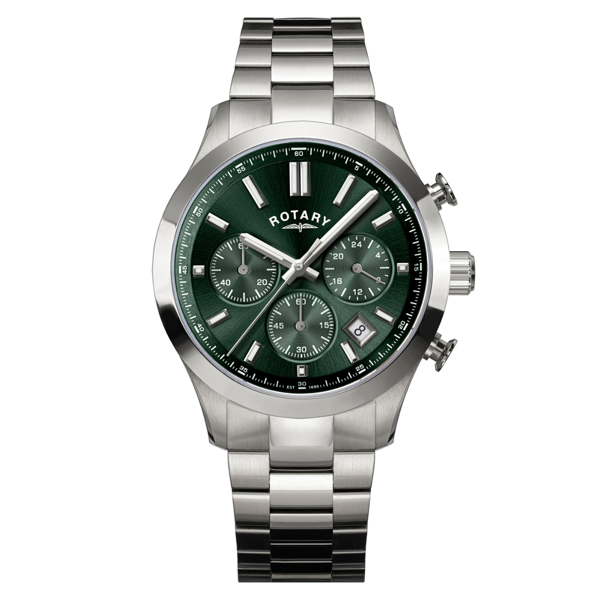 Rotary Men's Heritage Chronograph Stainless Steel Bracelet Watch - RGB10069/24