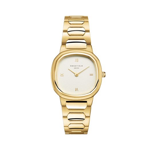 Rosefield Gaia Roman Indexes Gold / Cilinder Steel Strap Matte & Shine Gold - ORCGSG-OR01