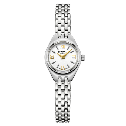 Rotary Ladies Cocktail White Dial Stainless Steel Bracelet Watch - LB05125/70