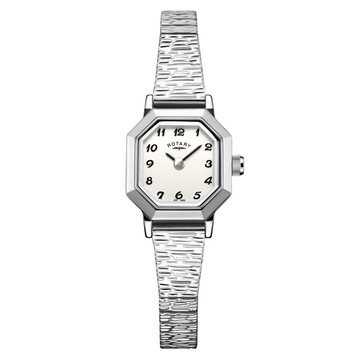 Rotary Ladies Heritage Octagonal Case Stainless Steel Expander Bracelet Watch - RLB10031/01