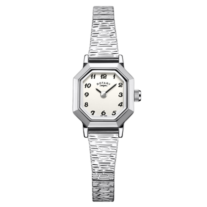 Rotary Ladies Heritage Octagonal Case Stainless Steel Expander Bracelet Watch - RLB10031/01