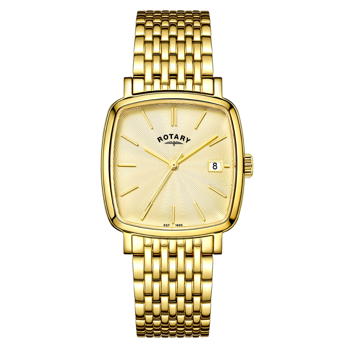 Rotary Men's Heritage Astoria Square Gold Plated Stainless Steel Bracelet Watch - GB05308/03