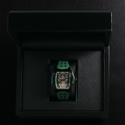 Gresham GI Special Edition Stainless Steel Tonnaeu Case Black and Green Watch - G1-0001-GRN