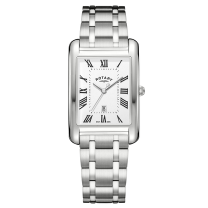Rotary Men's Heritage Astoria Rectangular Stainless Steel Bracelet Watch - RGB05750/01