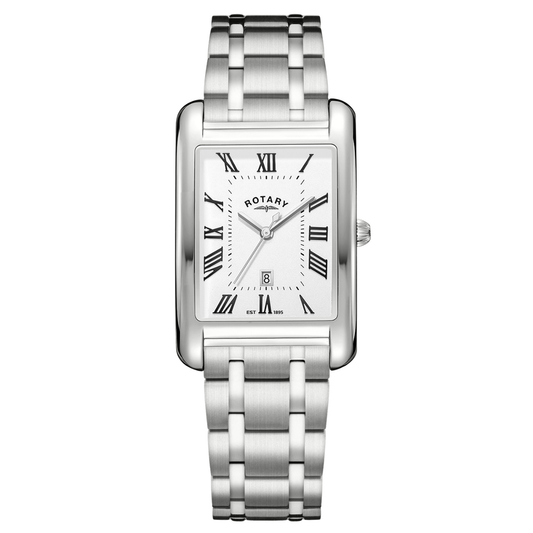 Rotary Men's Heritage Astoria Rectangular Stainless Steel Bracelet Watch - RGB05750/01