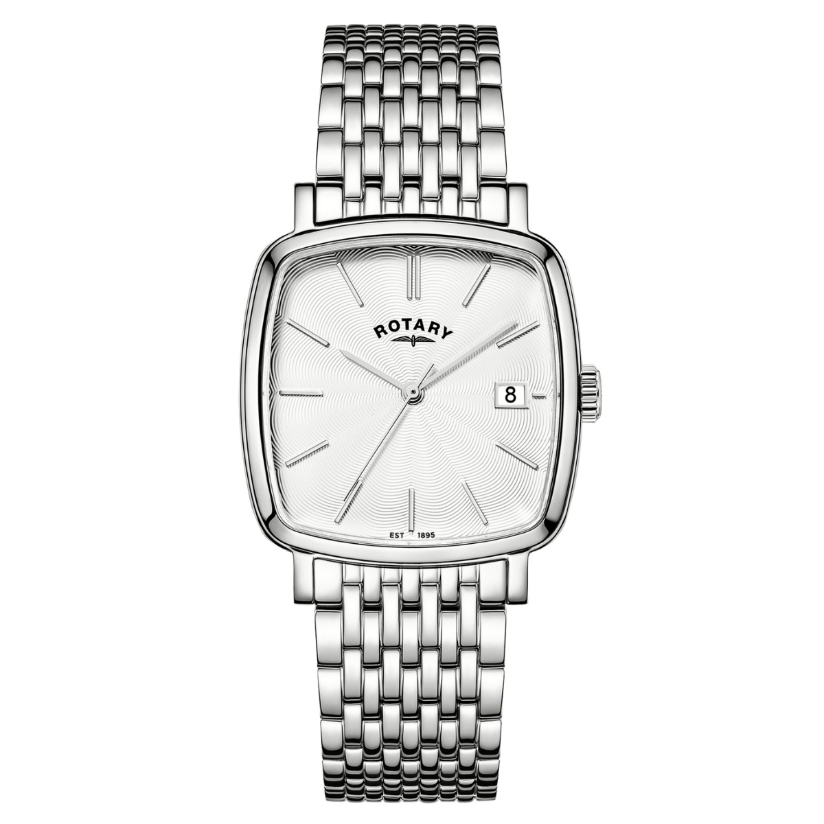 Rotary Men's Heritage Astoria Square Stainless Steel Bracelet Watch - RGB05307/08