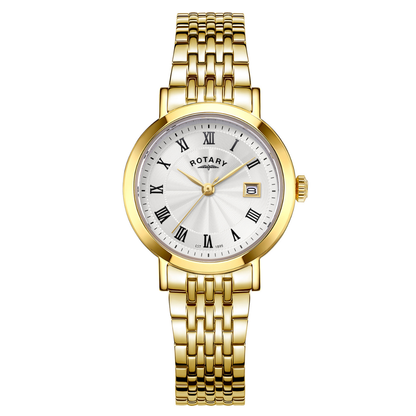 Rotary Ladies Heritage Gold Plated Stainless Steel Bracelet Watch - LB05423/01