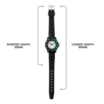 Tikkers Black Silicone strap Timer Teacher Watch - TK0215