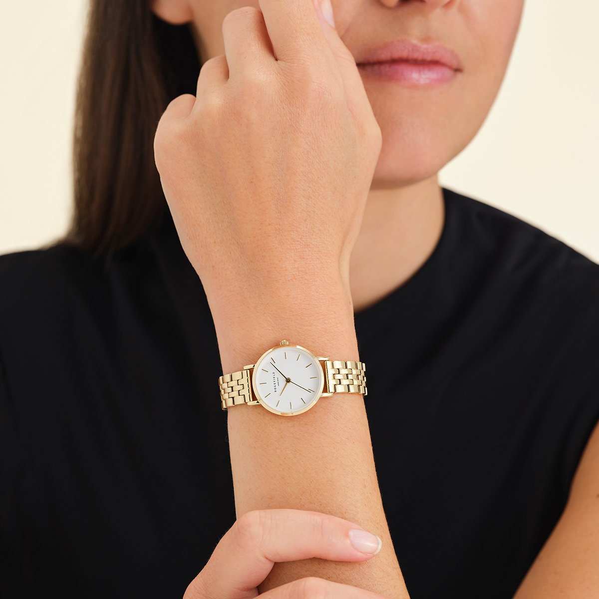 Rosefield The Small Edit White Steel Gold  - 26WSG-267