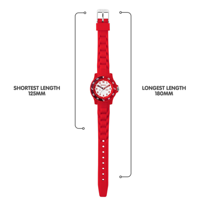 Tikkers Red Silicone strap Timer Teacher Watch - TK0216
