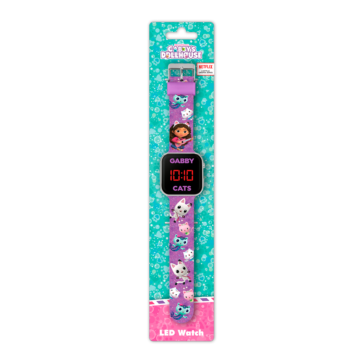 Disney Gabby Purple Printed Strap LED Girls Watch - GAB4033ARG