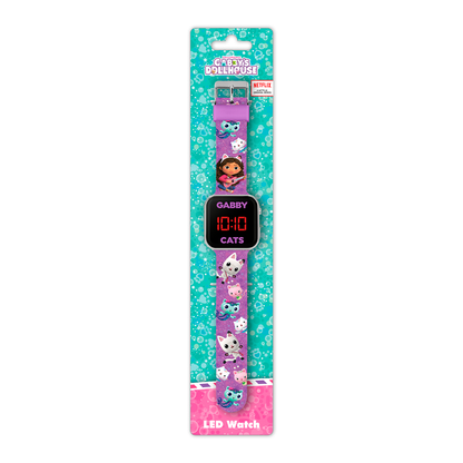 Disney Gabby Purple Printed Strap LED Girls Watch - GAB4033ARG