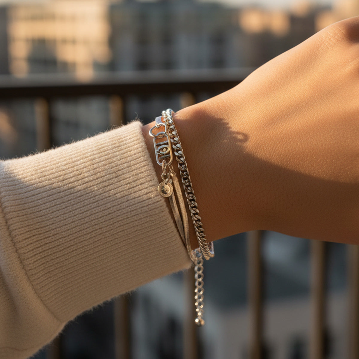 Liu Jo Double Layered Silver Bracelet - LJ2781