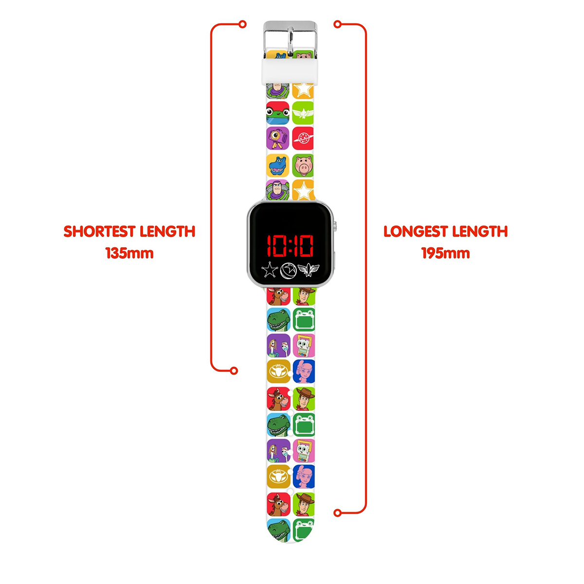 Toy Story 5 LED Display Watch with Silicone Character Strap for Kids - TSF4001
