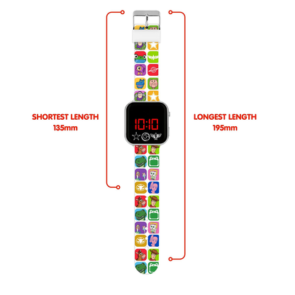 Toy Story 5 LED Display Watch with Silicone Character Strap for Kids - TSF4001