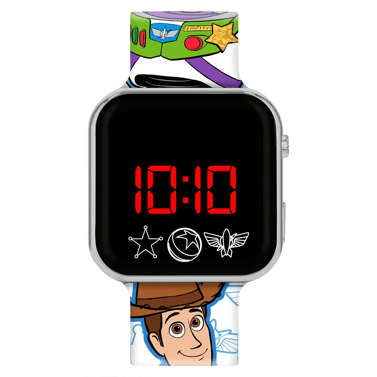 Toy Story Buzz and Woody LED Display Watch with Silicone Character Strap for Kids - TSF4022