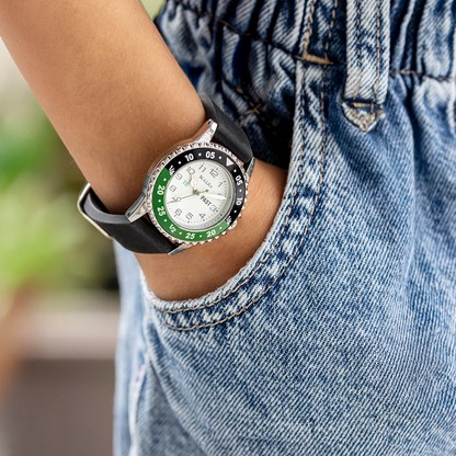 Tikkers Black Strap Time Teacher Boys Watch - ATK1095