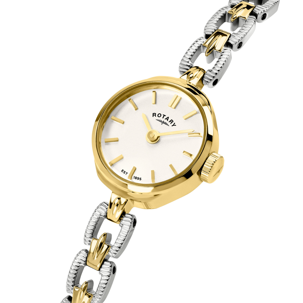Rotary Ladies 1895 Silver & Gold Plated Bracelet Watch - RLB10003/70