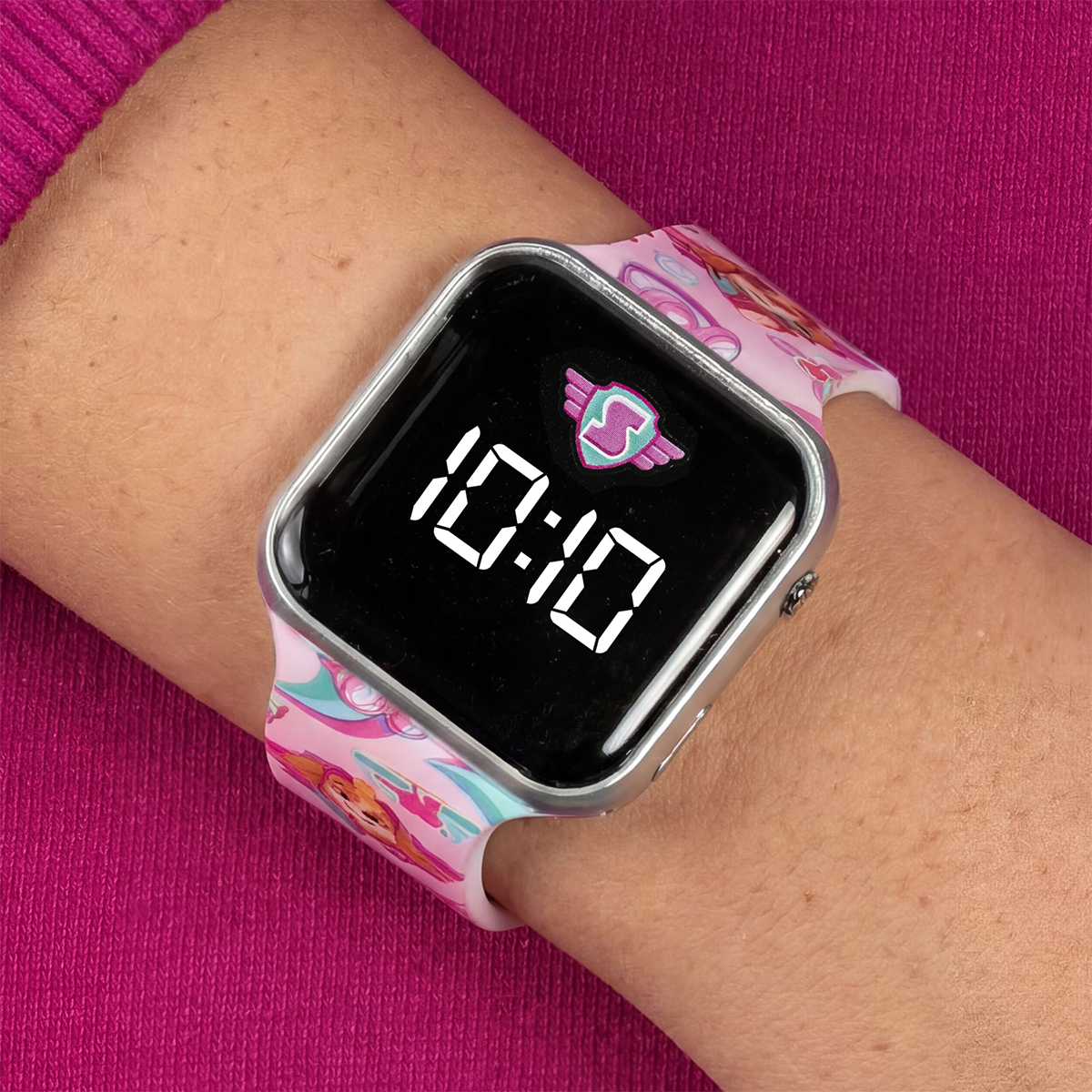 Paw Patrol LED Display Watch with Silicone Skye Character Strap for Kids - PAW4628