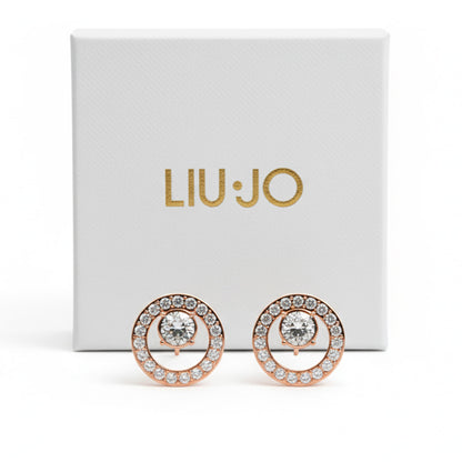 Liu Jo rosegold circle studs - LJ2525