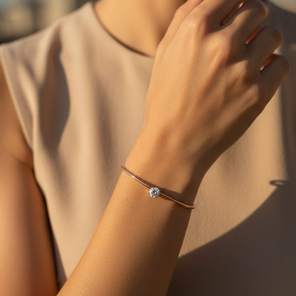 Liu Jo rosegold thin bangle - LJ2543