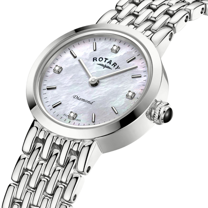 Rotary Ladies Heritage Diamond Mother Of Pearl Dial Stainless Steel Bracelet Watch - LB00899/07/D