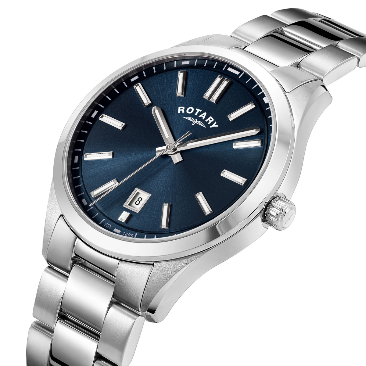 Rotary Men's Heritage Blue Dial Stainless Steel Bracelet Watch - GB05520/05