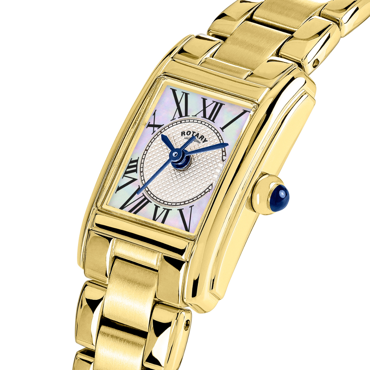 Rotary Ladies Heritage Astoria Mother Of Pearl Dial Rectangular Gold Plated Stainless Steel Bracelet Watch - RLB10026/70