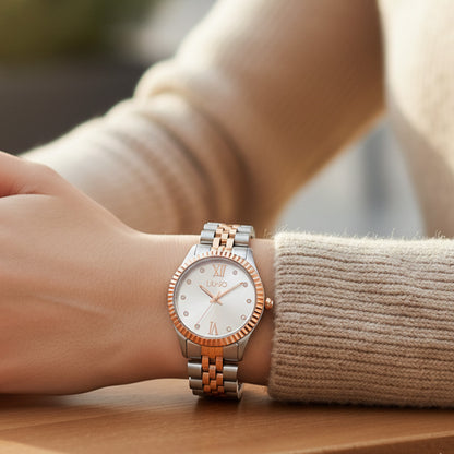 Liu Jo Cusual Tiny White Dualtone Watch - TLJ1223