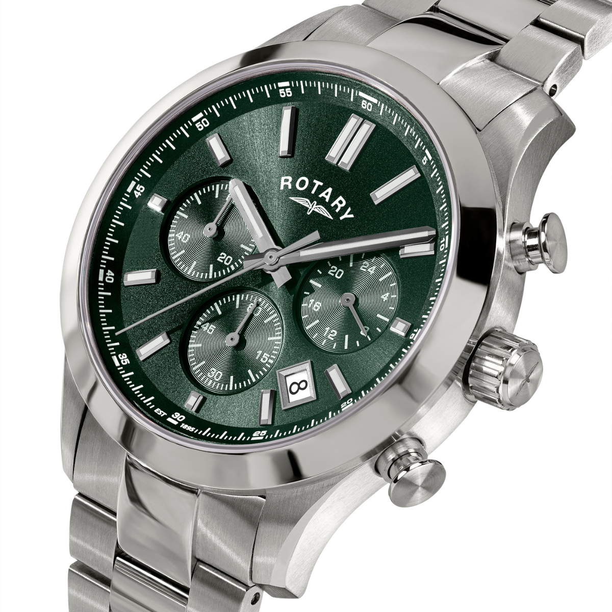 Rotary Men's Heritage Chronograph Stainless Steel Bracelet Watch - RGB10069/24