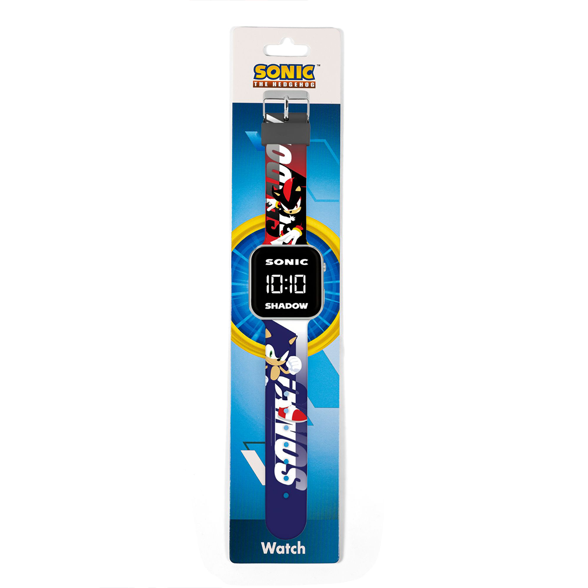 Sonic and Shadow the Hedgehog LED Display Watch with Silicone Character Strap for Kids - SNC4500M