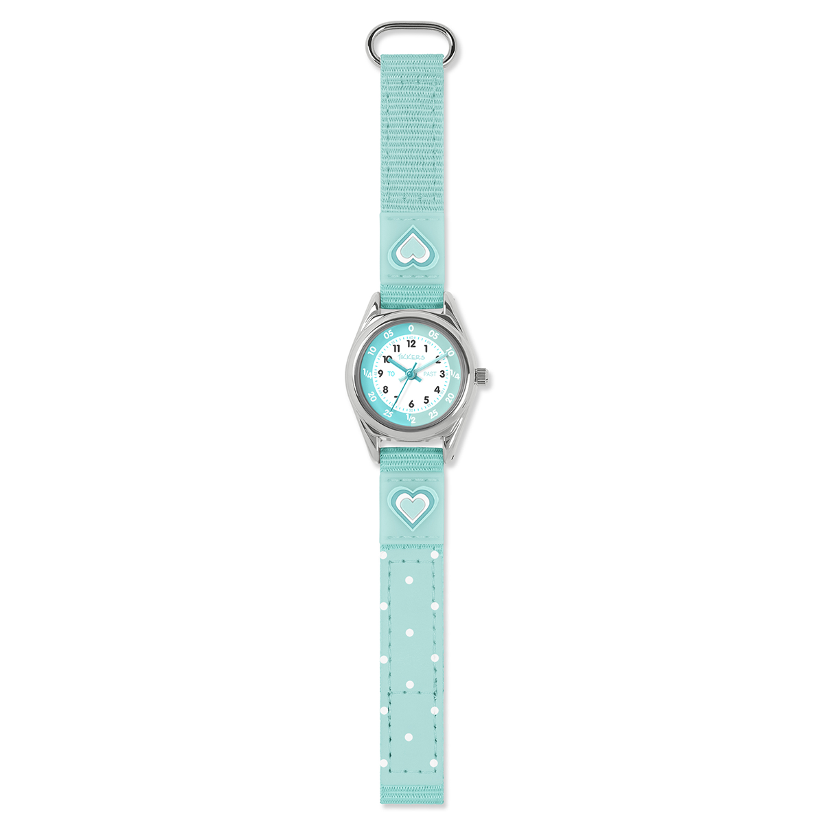 Tikkers Aqua Heart Strap Time Teacher Girls Watch - ATK1094