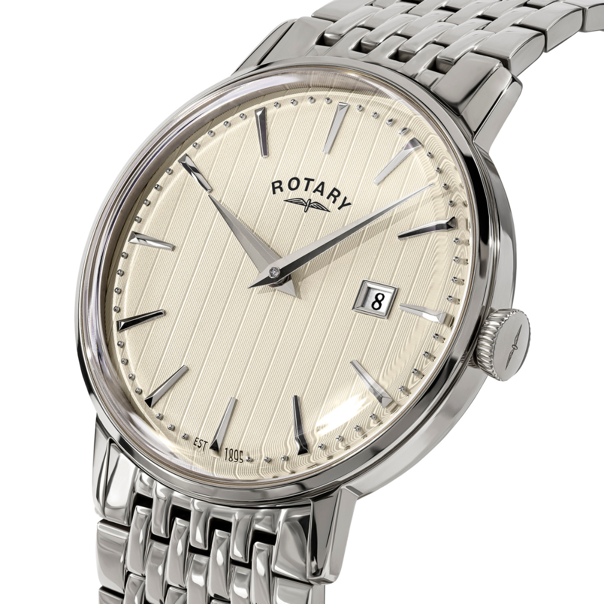 Rotary Men's 1895 Stainless Steel Bracelet Watch - RGB10049/31