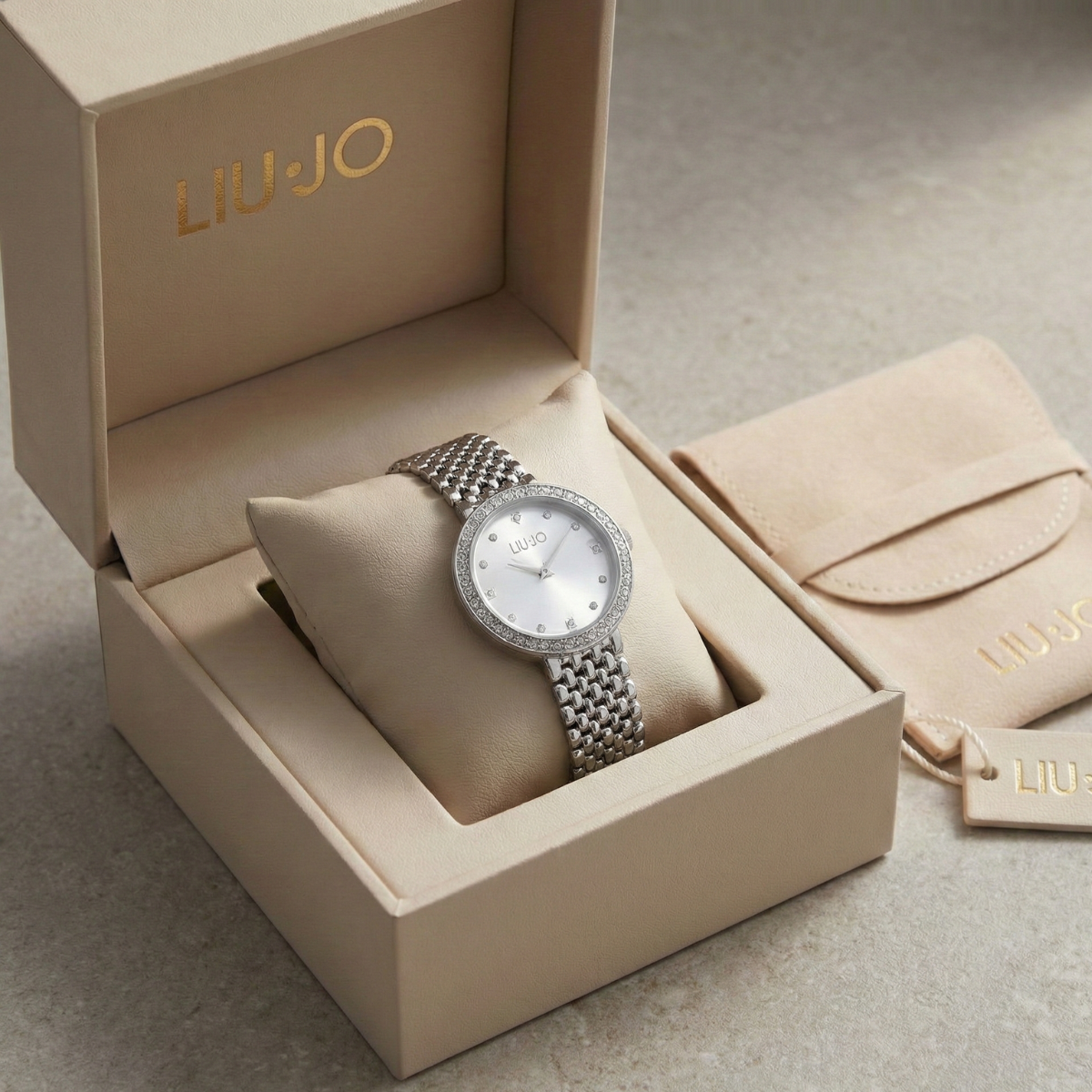 Liu Jo Chains Clear Silver Watch - TLJ2196