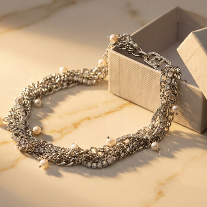 Liu Jo Mure Silver Necklace - LJ3072