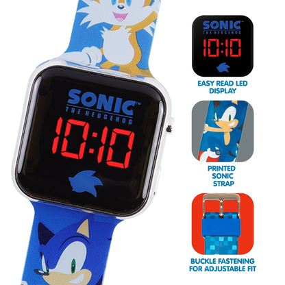 Sonic The Hedgehog 2 Blue LED Printed Boys Watch - SNC4198M